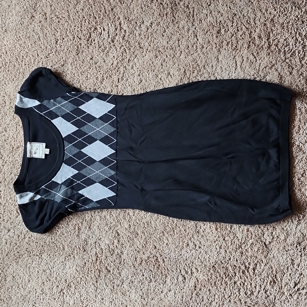 Argyle sweater dress M L